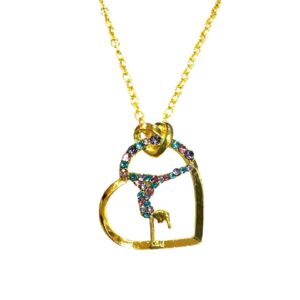 KOMKOV brooch green gymnast with hoop sitting down (Копировать)