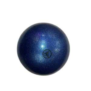 Ball 16 cm blue with glitter