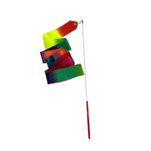 Rainbow ribbon with stick