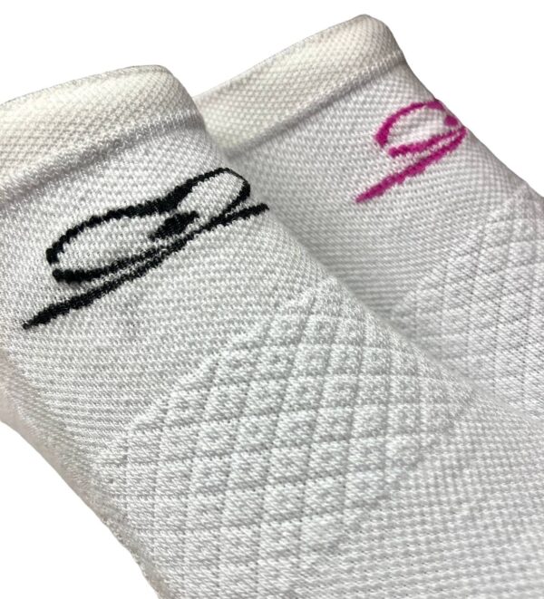 Socks KOMKOV white with black logo