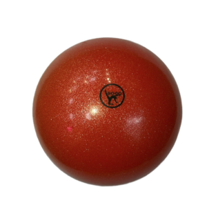 Ball 16 cm red with glitter