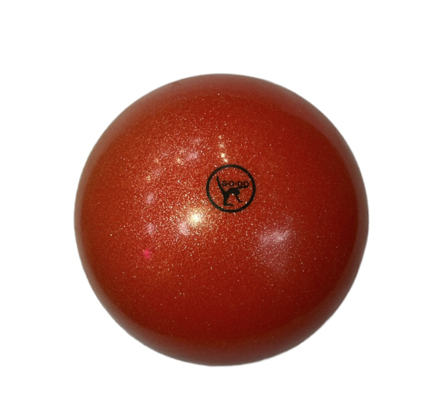 Ball 16 cm red with glitter