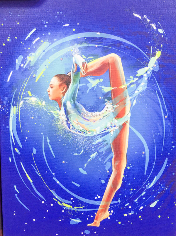 Картина на холсте "Гимнастка с водой"