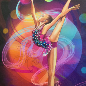 Painting on canvas “Gymnast with ball”