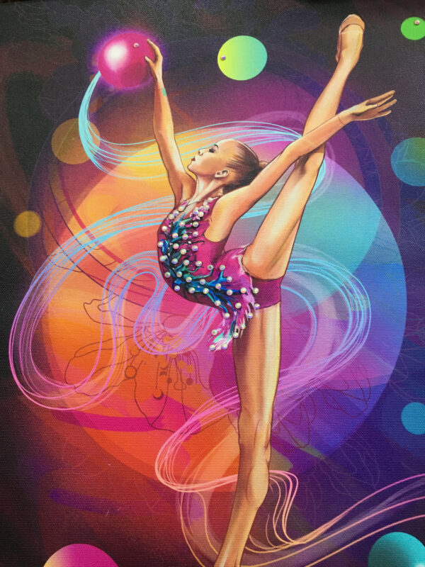 Painting on canvas “Gymnast with ball”