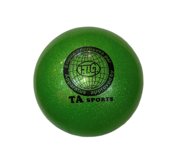 Ball 18.5 cm light green with glitter