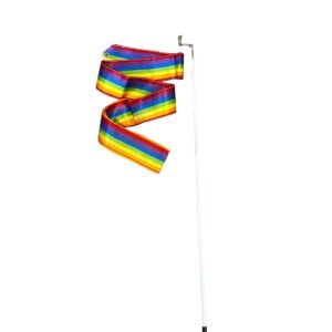 Rainbow ribbon with stick