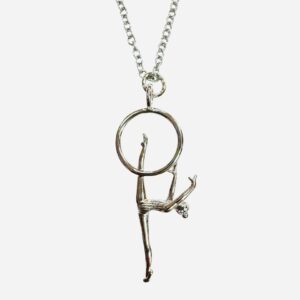 Pendant with chain “Gymnast with a hoop”