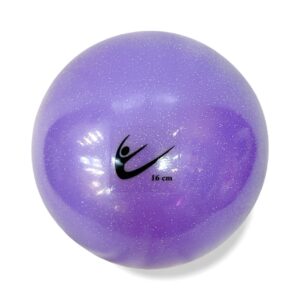 Мяч Tuloni 16-17 см фиолетовый глиттер