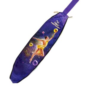 Рюкзак KOMKOV Чехол для булав KOMKOV "Гимнастка с мячом" фиолетовый